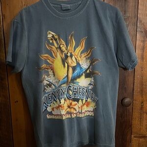 Vintage Gildan Blue Kenny Chesney 2005 Tour Graphic Tee